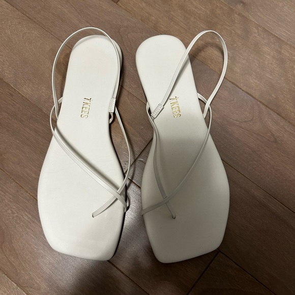 TKEES Cream Strappy Sandals - Picture 2 of 6